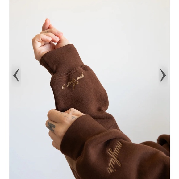 NWT Mayfair Group Empathy Always Espresso Crewneck Sweat Set Oversized XS - Picture 7 of 12